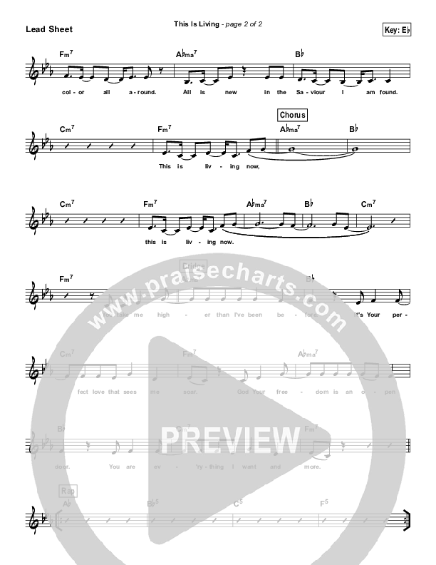 This Is Living  (Simplified) Lead Sheet ()