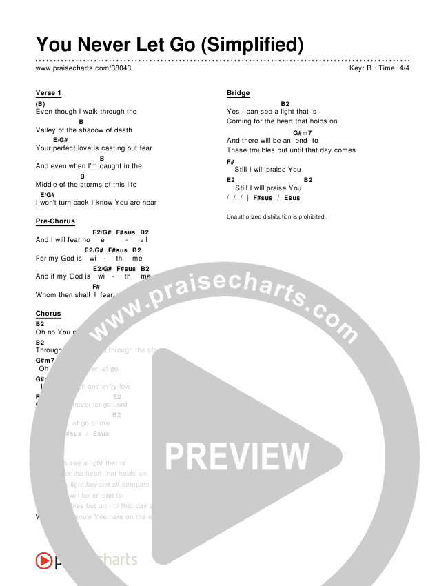 You Never Let Go Simplified Chords PDF PraiseCharts You never let go simplified chords pdf praisecharts