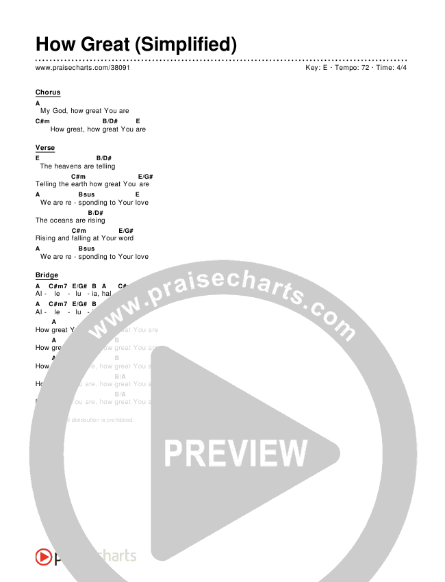 How Great (Simplified) Chord Chart ()