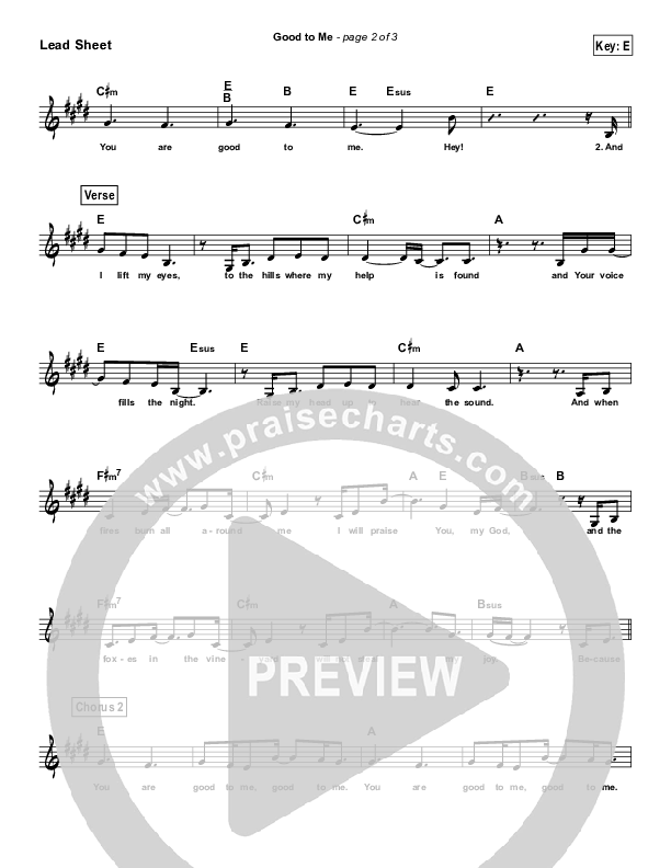 Good To Me (Simplified) Lead Sheet ()