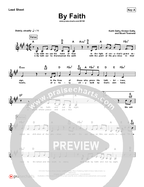 By Faith (Simplified) Lead Sheet ()