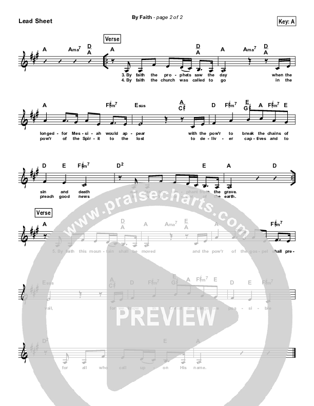 By Faith (Simplified) Lead Sheet ()