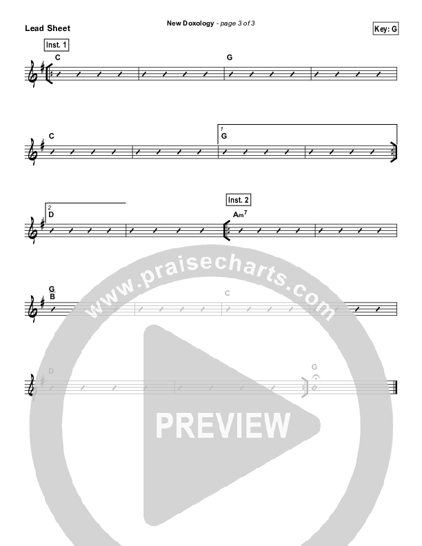 New Doxology (Simplified) Lead Sheet ()