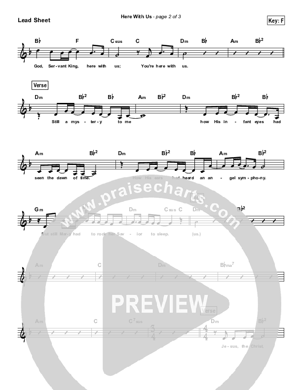 Here With Us (Simplified) Lead Sheet ()
