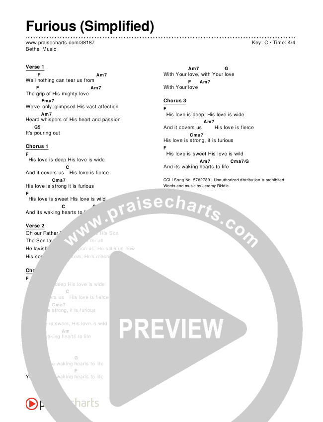 Furious (Simplified) Chord Chart ()