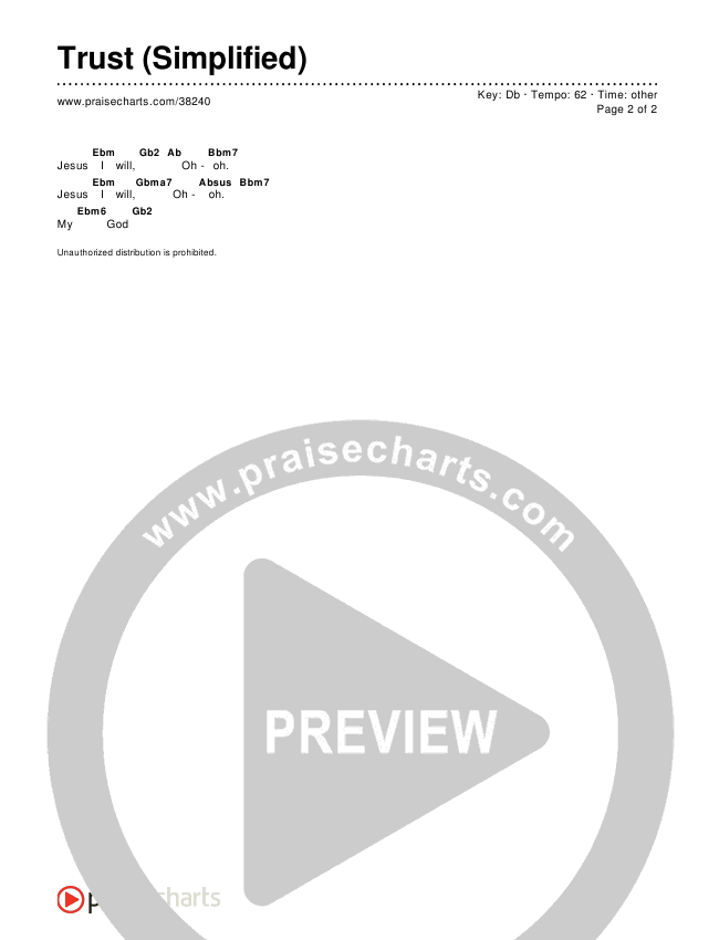 Trust (Simplified) Chord Chart ()