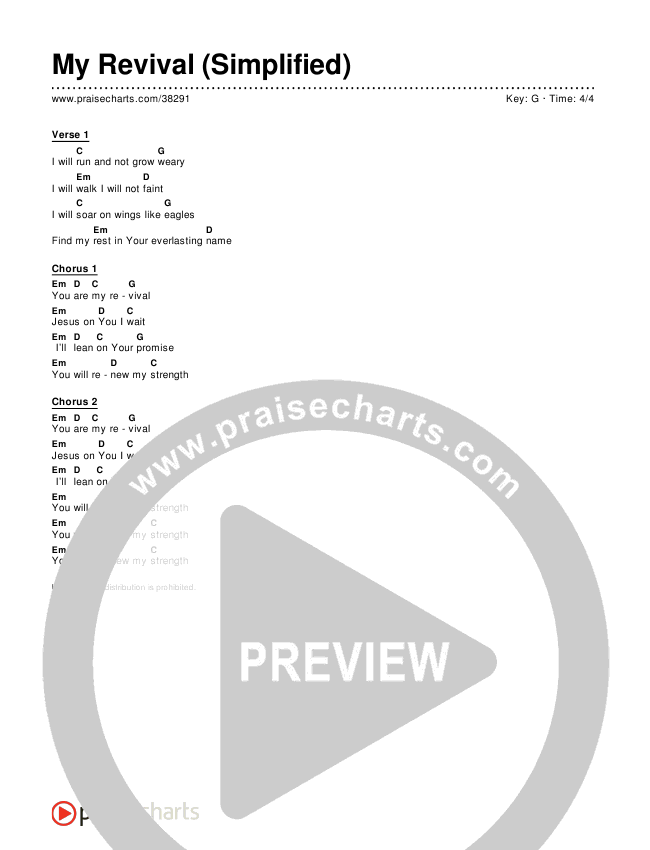 My Revival (Simplified) Chord Chart ()