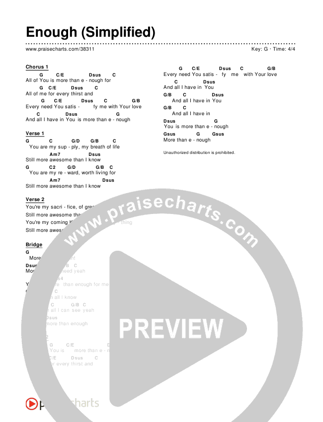 Enough (Simplified) Chord Chart ()