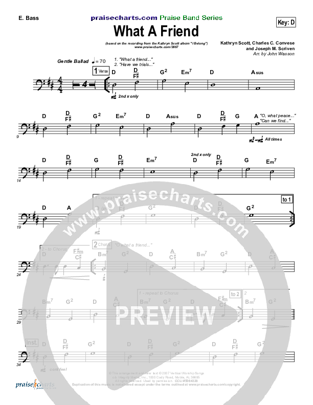 What A Friend Bass Guitar (Kathryn Scott)