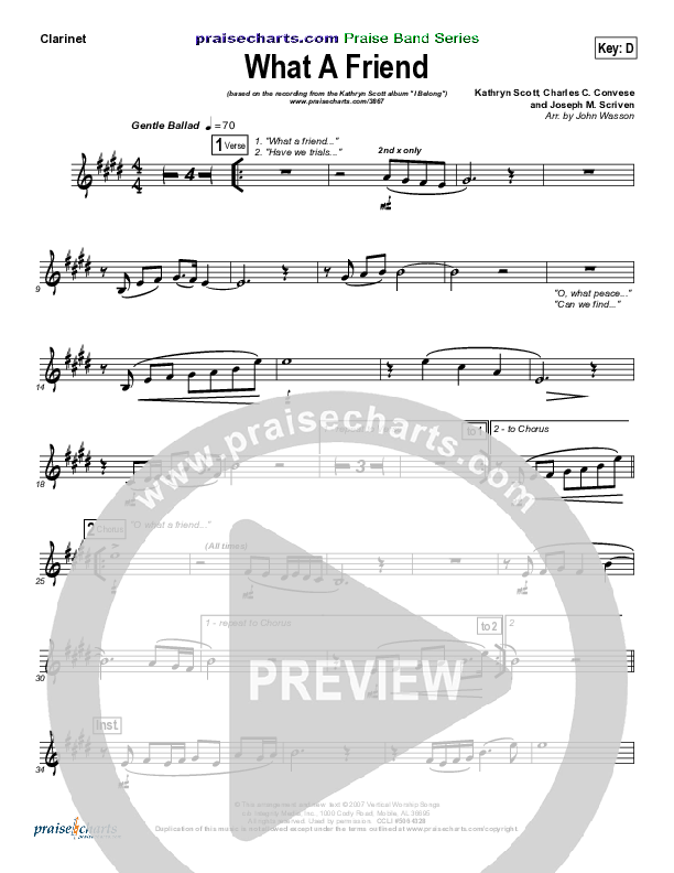 What A Friend Clarinet (Kathryn Scott)