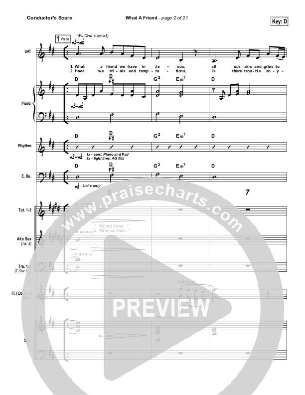 What A Friend Conductor's Score (Kathryn Scott)