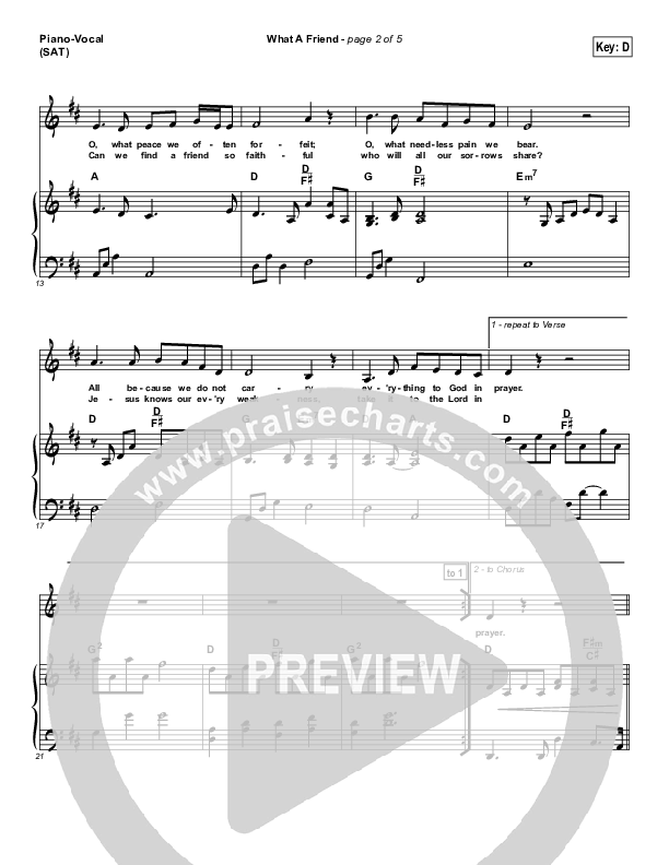 What A Friend Piano/Vocal (SAT) (Kathryn Scott)