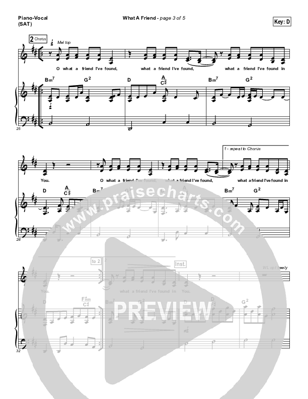 What A Friend Piano/Vocal (SAT) (Kathryn Scott)