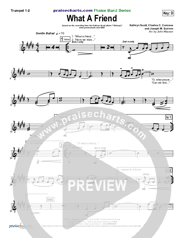 What A Friend Trumpet 1,2 (Kathryn Scott)