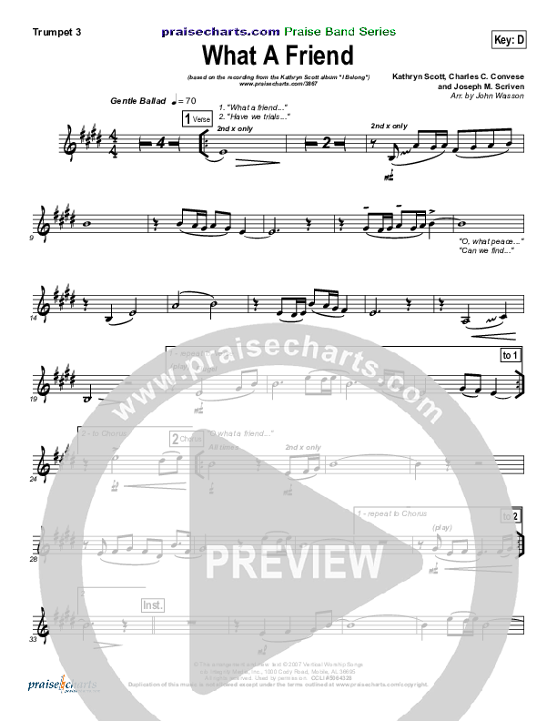 What A Friend Trumpet 3 (Kathryn Scott)