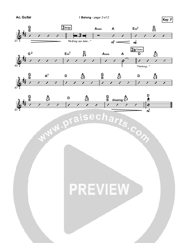 I Belong Acoustic Guitar (Kathryn Scott)