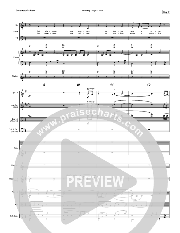 I Belong Conductor's Score (Kathryn Scott)