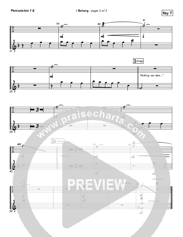 I Belong Percussion 1/2 (Kathryn Scott)