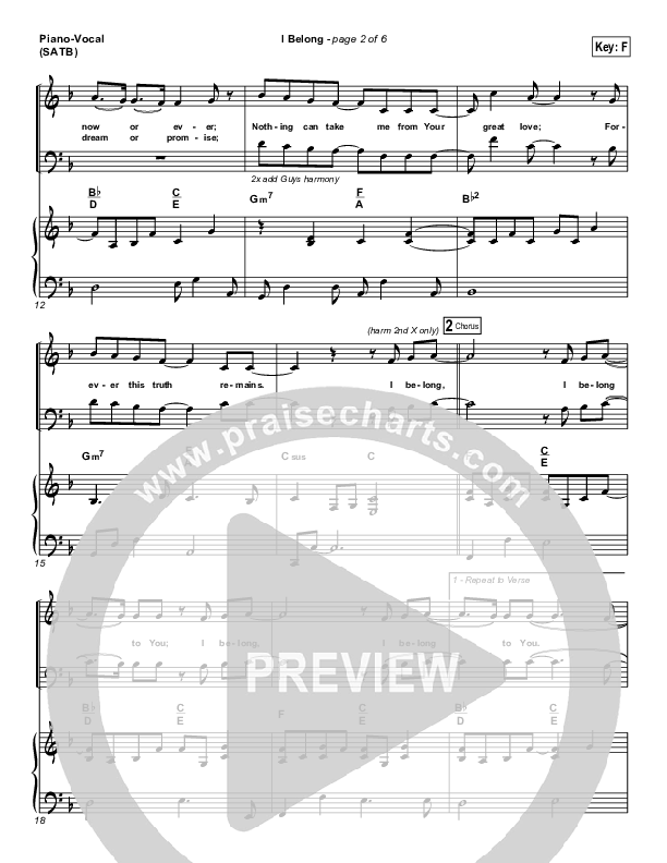 I Belong Piano/Vocal (Kathryn Scott)