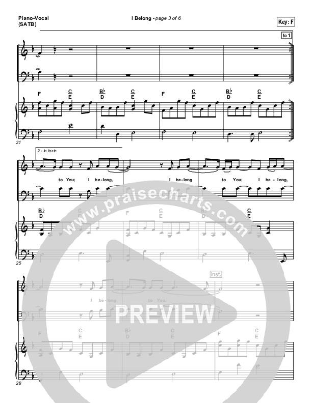 I Belong Piano/Vocal (Kathryn Scott)