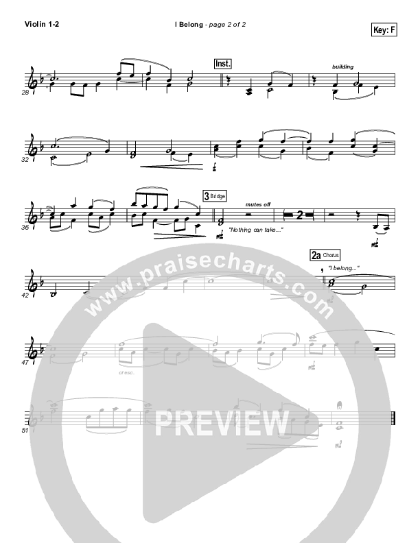 I Belong Violin 1/2 (Kathryn Scott)