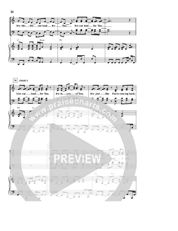 Live Out Loud Piano/Vocal (Lakeview Church)