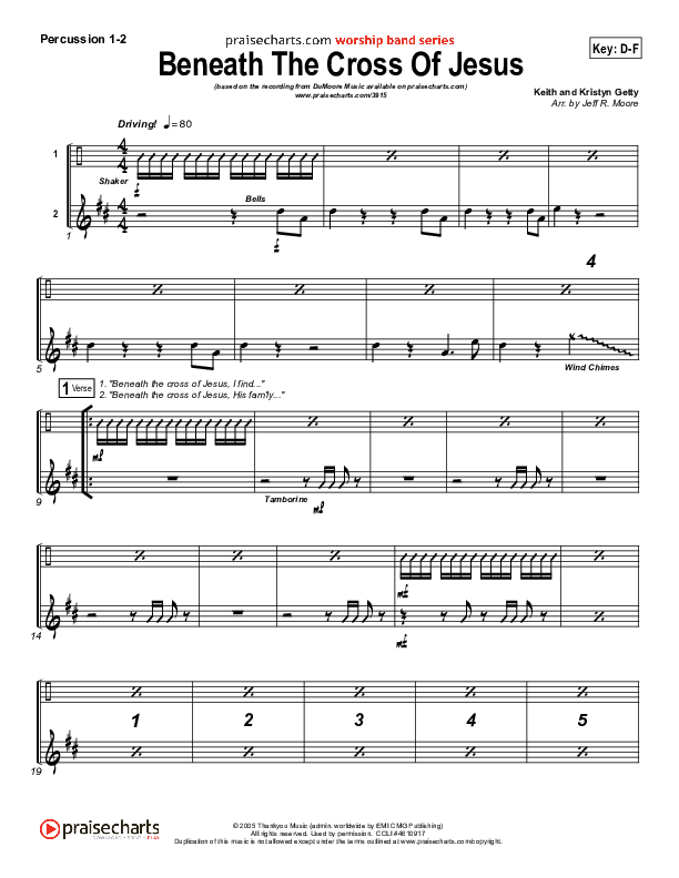 Beneath The Cross Of Jesus Percussion 1/2 (DuMoore Music)