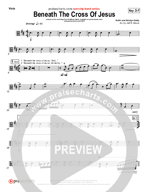 Beneath The Cross Of Jesus Viola (DuMoore Music)