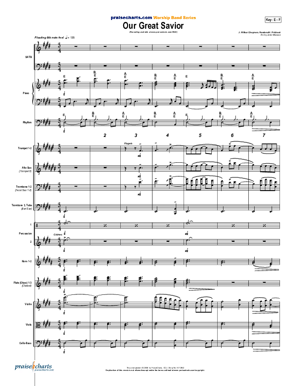 Our Great Savior Conductor's Score (PraiseCharts Band / Arr. John Wasson)