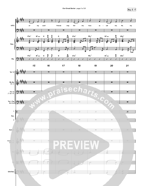 Our Great Savior Conductor's Score (PraiseCharts Band / Arr. John Wasson)