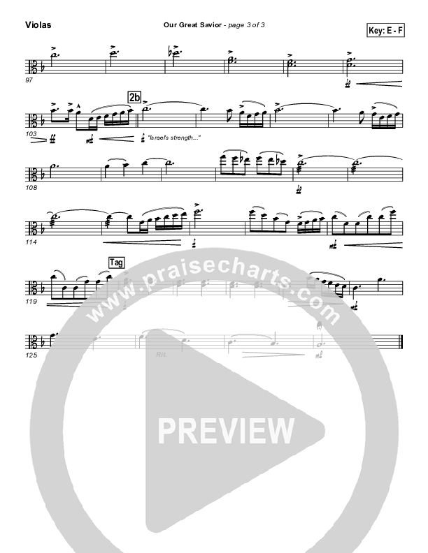 Our Great Savior Viola (PraiseCharts Band / Arr. John Wasson)