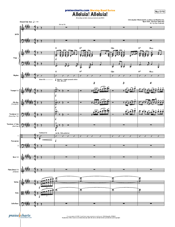 Alleluia Alleluia Orchestration (PraiseCharts Band / Arr. Daniel Galbraith)