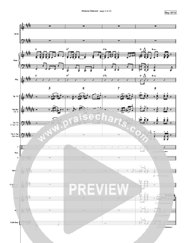 Alleluia Alleluia Orchestration (PraiseCharts Band / Arr. Daniel Galbraith)