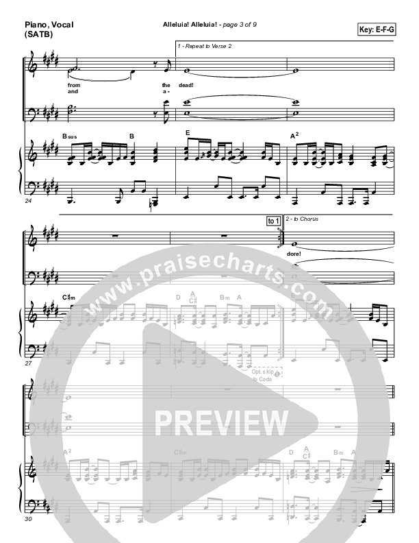 Alleluia Alleluia Piano/Vocal & Lead (PraiseCharts Band / Arr. Daniel Galbraith)