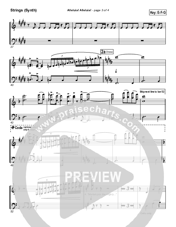 Alleluia Alleluia String Pack (PraiseCharts Band / Arr. Daniel Galbraith)