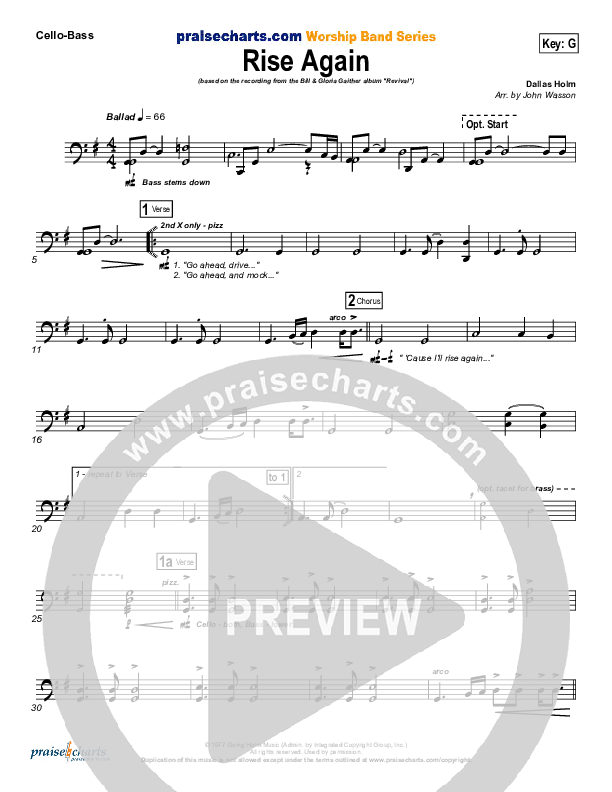 Rise Again (Dallas Holm) - PraiseCharts