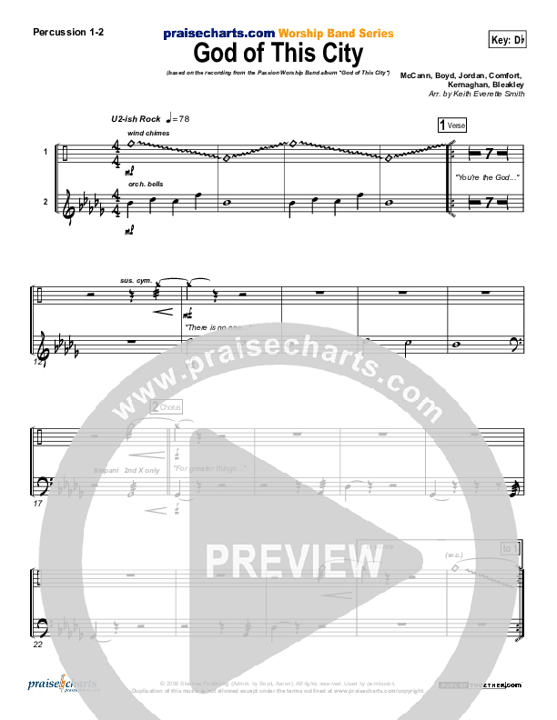 God Of This City Percussion (Chris Tomlin / Passion)