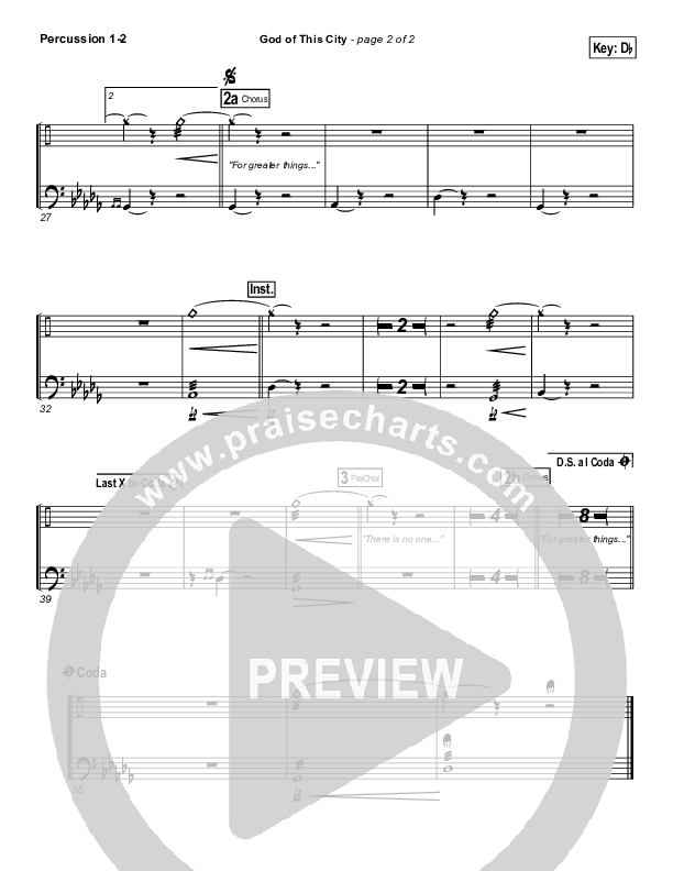 God Of This City Percussion (Chris Tomlin / Passion)