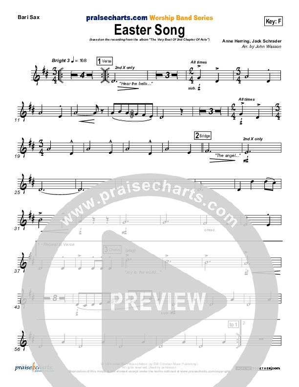 Easter Song Bari Sax (2nd Chapter Of Acts)