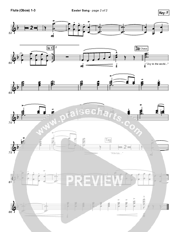 Easter Song Flute/Oboe 1/2/3 (2nd Chapter Of Acts)
