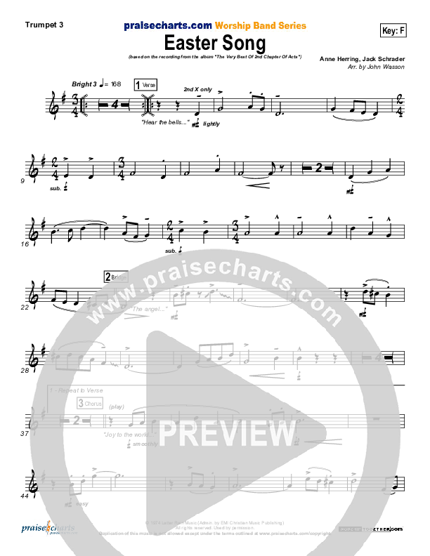 Easter Song Trumpet 3 (2nd Chapter Of Acts)