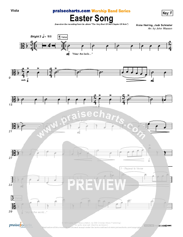 Easter Song Viola (2nd Chapter Of Acts)