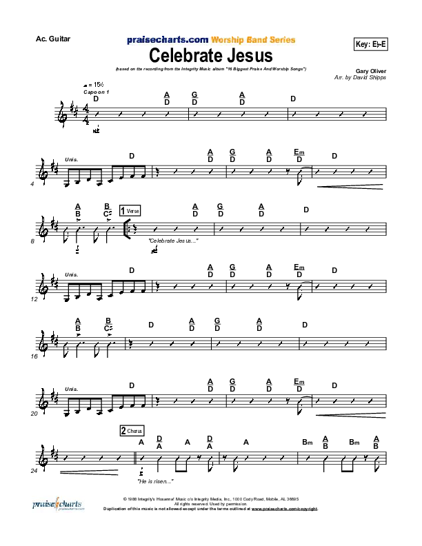 Celebrate Jesus Acoustic Guitar (Gary Oliver)