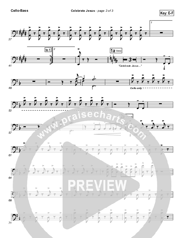 Celebrate Jesus Cello/Bass (Gary Oliver)