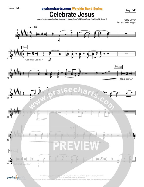 Celebrate Jesus French Horn 1/2 (Gary Oliver)