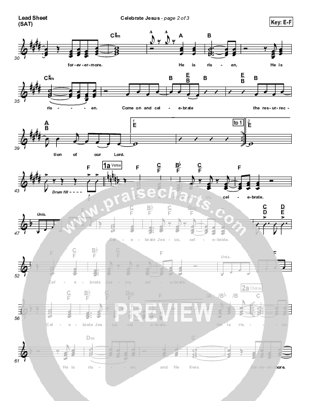 Celebrate Jesus Lead Sheet (Gary Oliver)