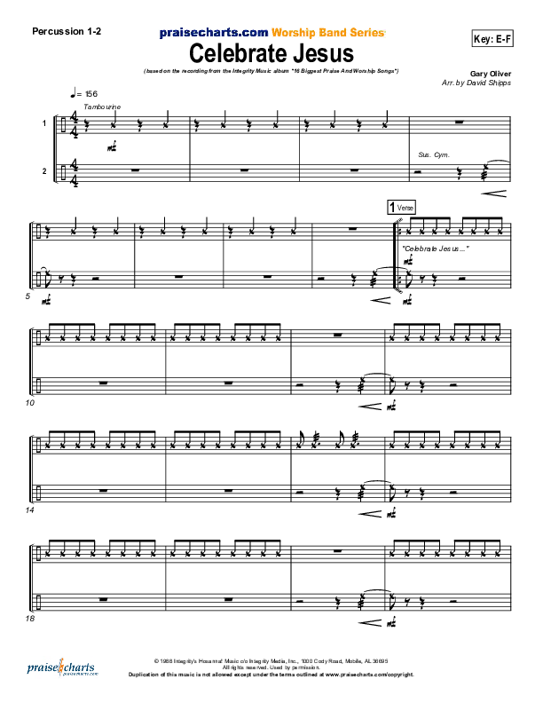 Celebrate Jesus Percussion (Gary Oliver)