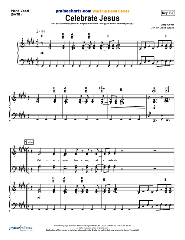 Celebrate Jesus Piano/Vocal (Gary Oliver)