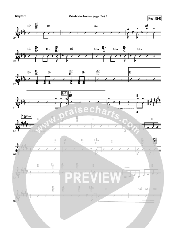 Celebrate Jesus Rhythm Chart (Gary Oliver)