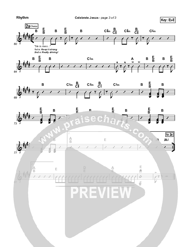 Celebrate Jesus Rhythm Chart (Gary Oliver)